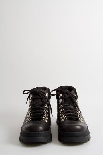 Wiggo svarta snörstövlar