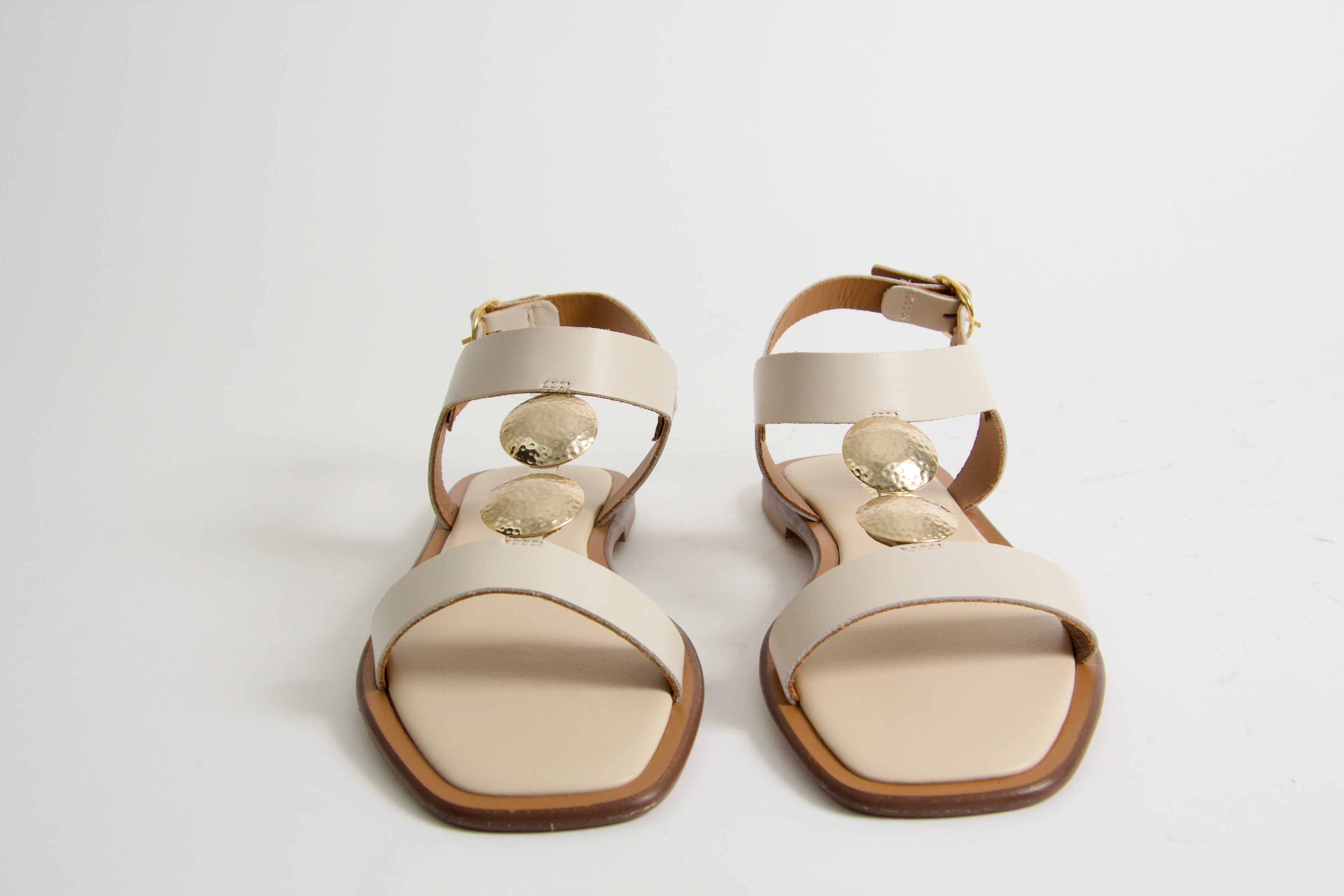 Tristan Off-white lädersandal