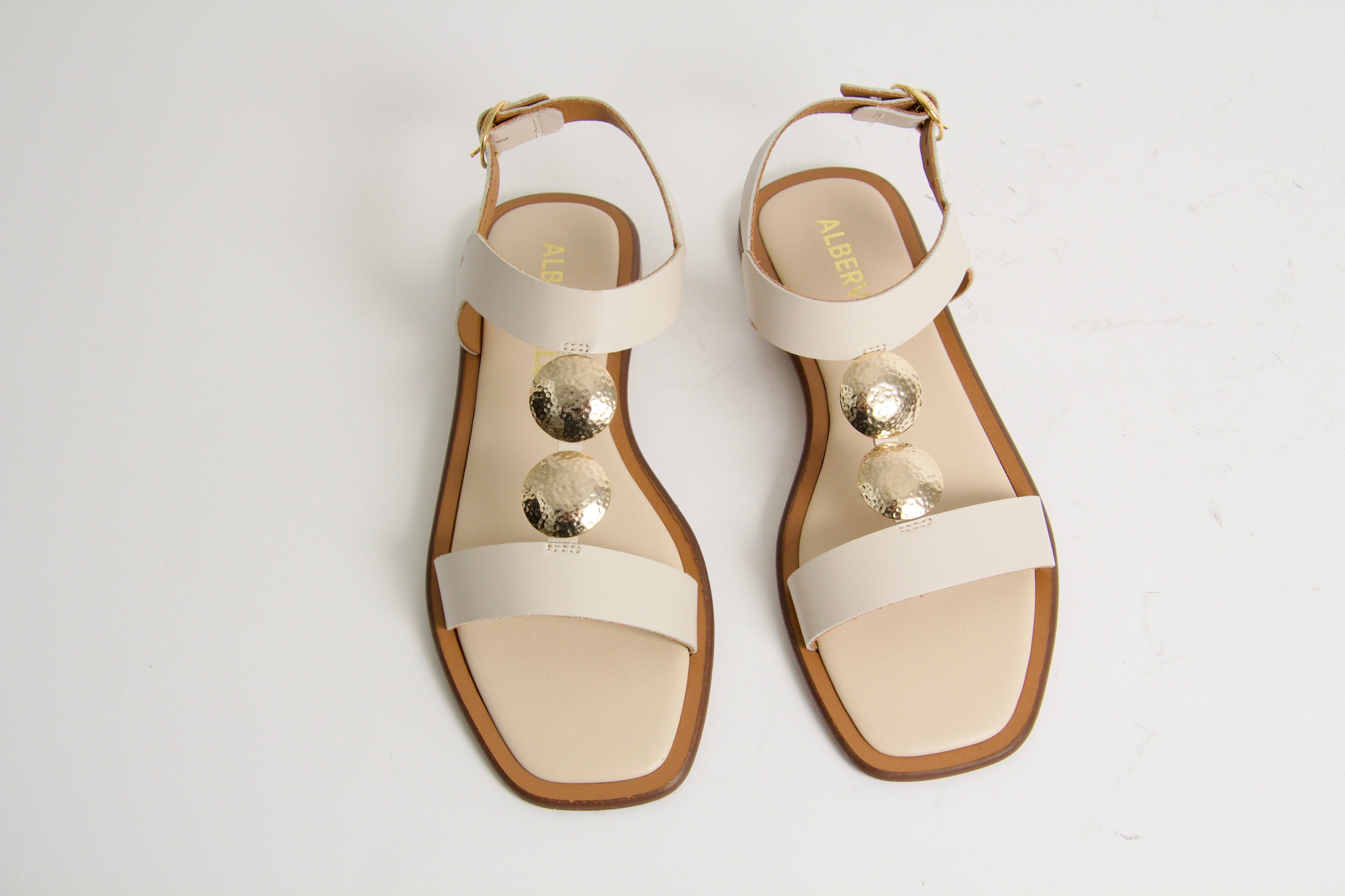 Tristan Off-white lädersandal