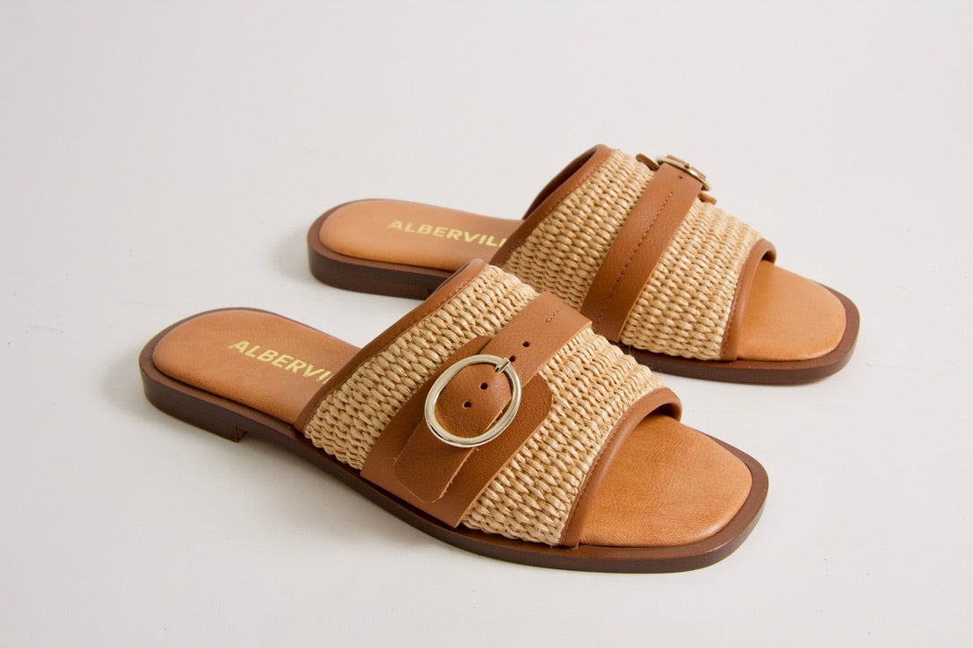 Vide Natural Rafia sandaler