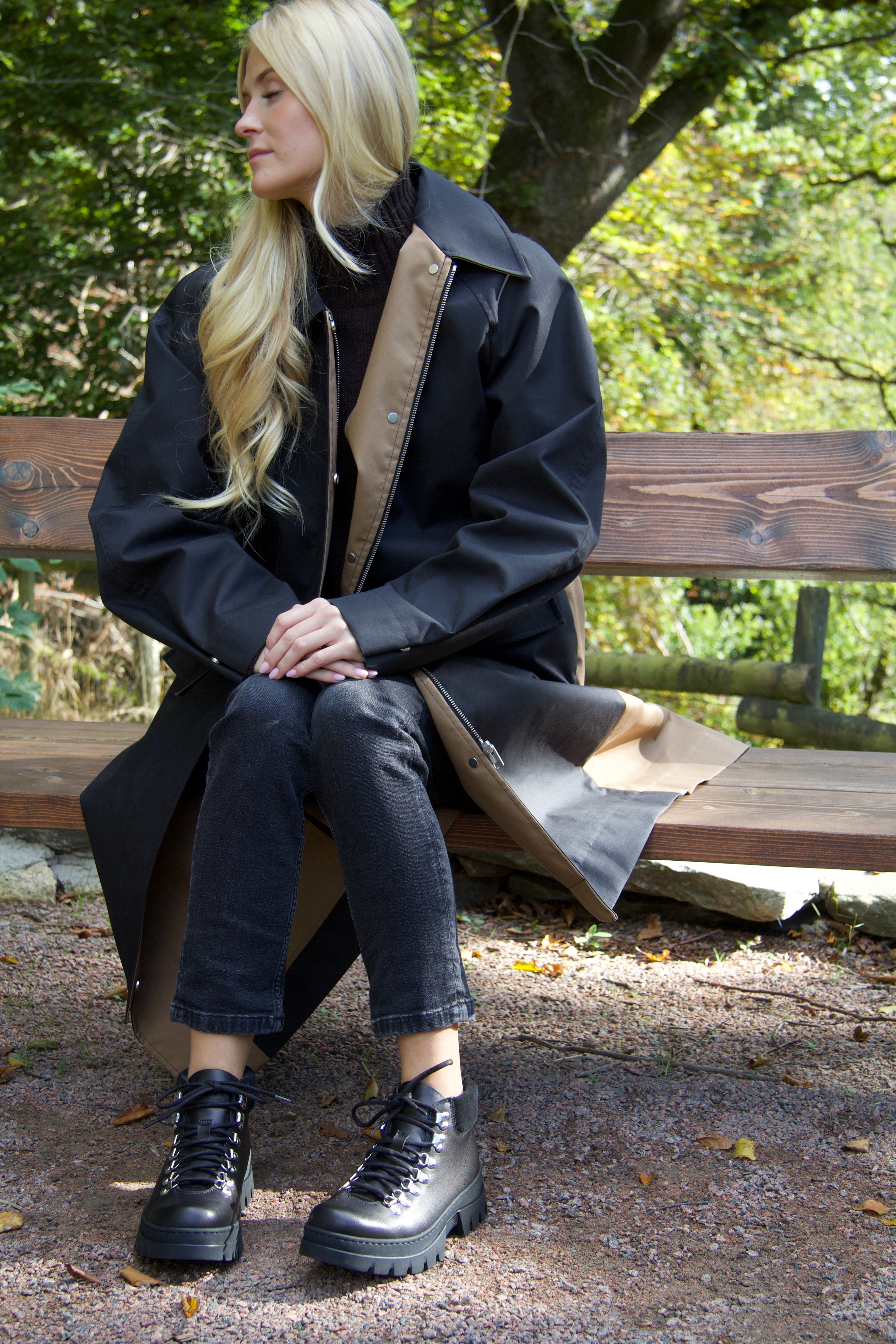 Wiggo svarta snörstövlar