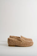 Wiola fluffiga loafers i kamel