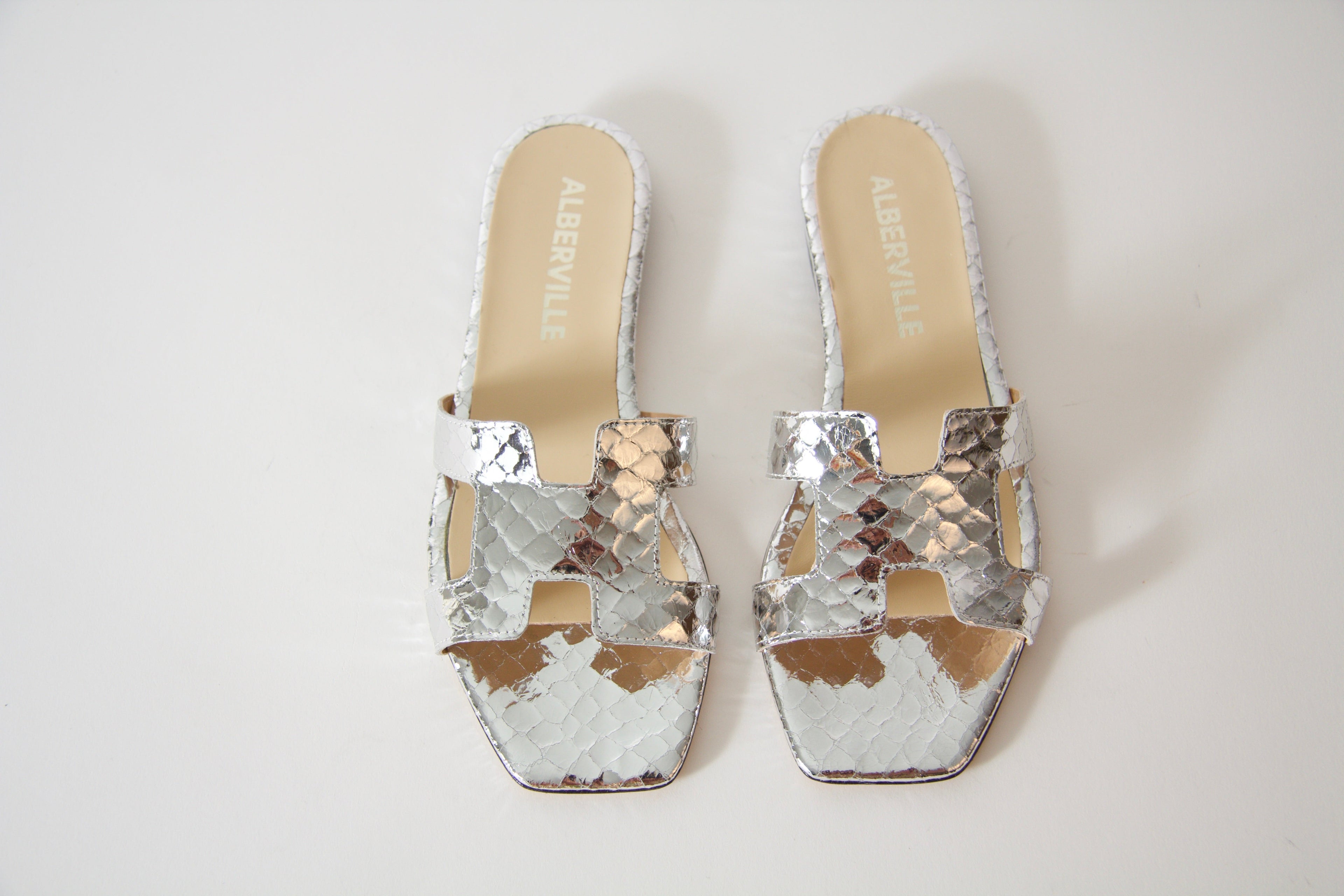 Kay Silver Snake sandaler