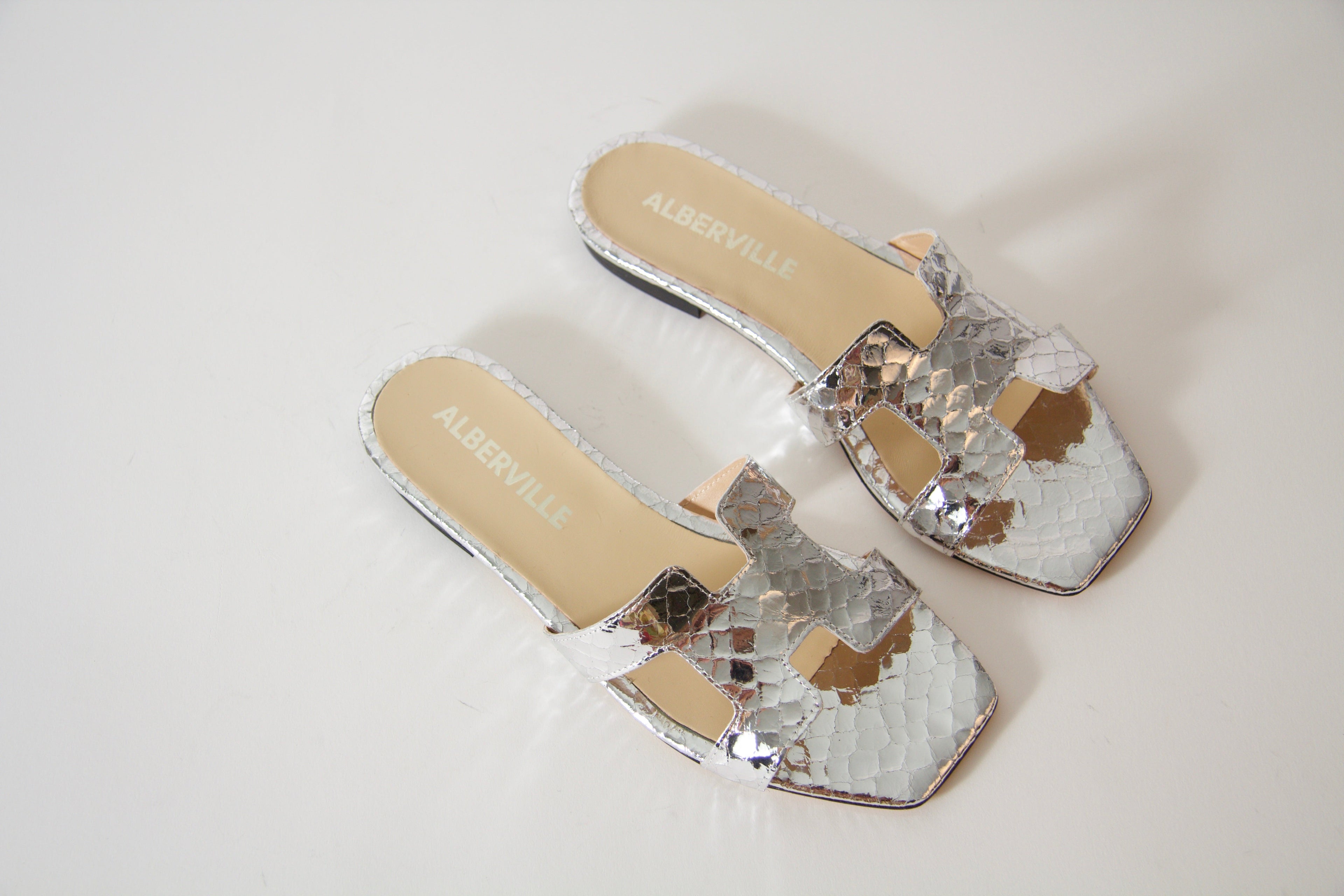 Kay Silver Snake sandaler